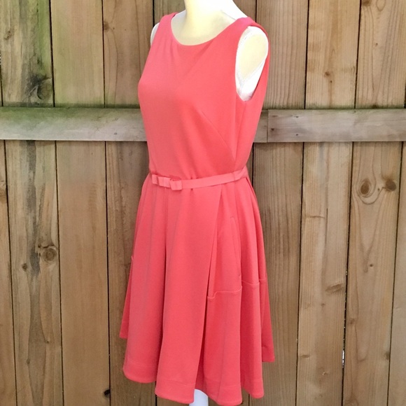 J Taylor Fit & Flare Midi Dress with Pockets NWOT - Picture 6 of 8